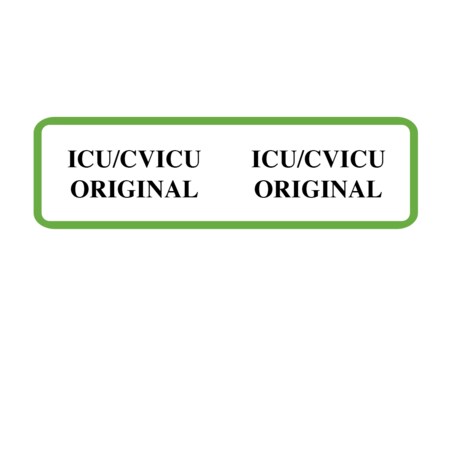 Nevs Information Labels - Icu/Cvici 5/16" x 1-1/4" White w/Green & Black X-5261